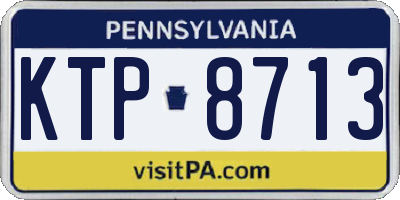 PA license plate KTP8713