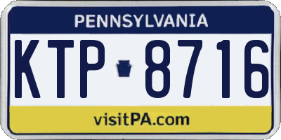 PA license plate KTP8716