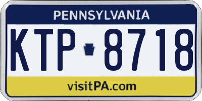 PA license plate KTP8718