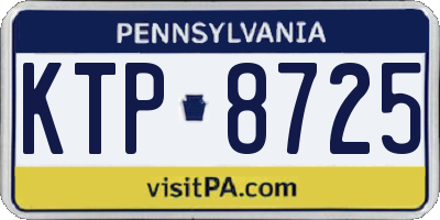 PA license plate KTP8725