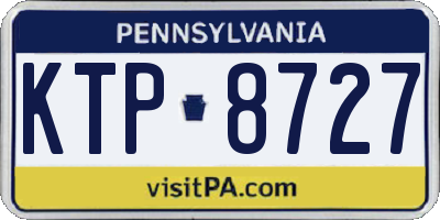 PA license plate KTP8727