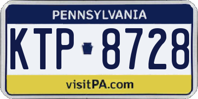 PA license plate KTP8728