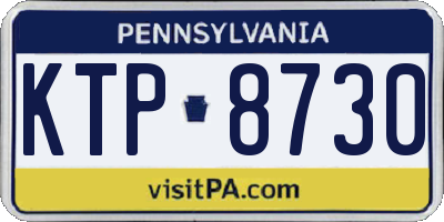 PA license plate KTP8730