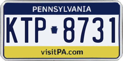 PA license plate KTP8731