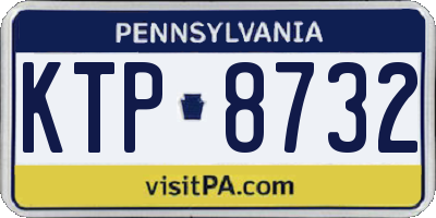 PA license plate KTP8732