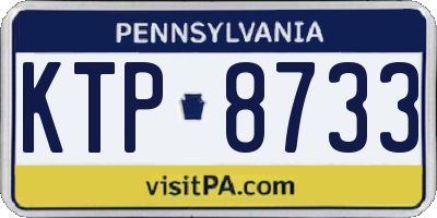 PA license plate KTP8733