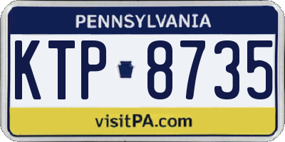 PA license plate KTP8735
