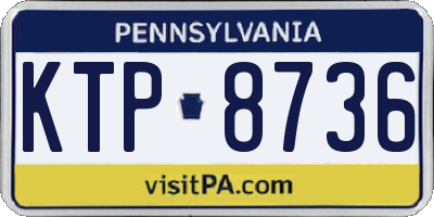 PA license plate KTP8736