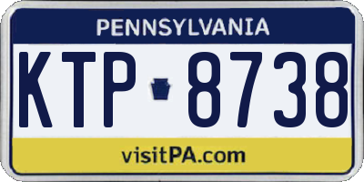 PA license plate KTP8738