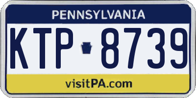 PA license plate KTP8739