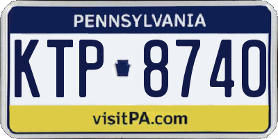PA license plate KTP8740