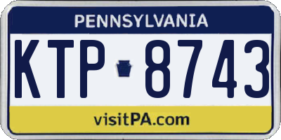 PA license plate KTP8743