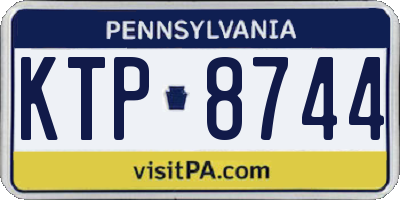 PA license plate KTP8744