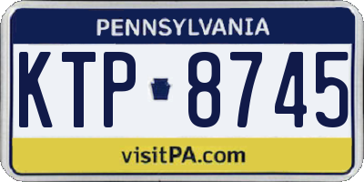 PA license plate KTP8745