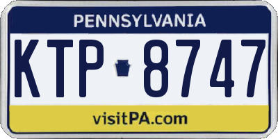 PA license plate KTP8747