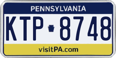 PA license plate KTP8748