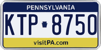 PA license plate KTP8750