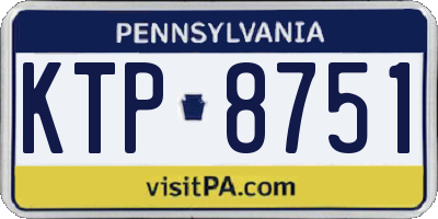 PA license plate KTP8751