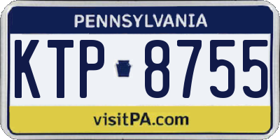 PA license plate KTP8755