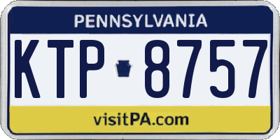 PA license plate KTP8757