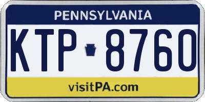 PA license plate KTP8760