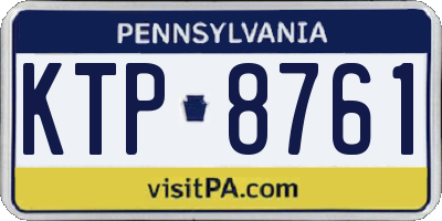 PA license plate KTP8761