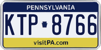 PA license plate KTP8766