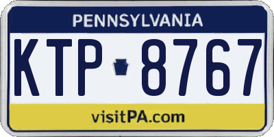 PA license plate KTP8767