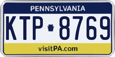 PA license plate KTP8769