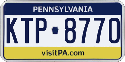 PA license plate KTP8770