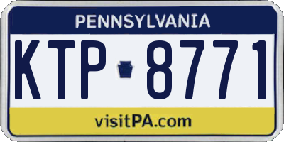 PA license plate KTP8771