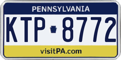 PA license plate KTP8772