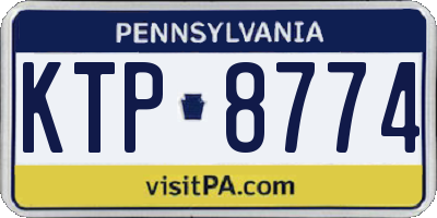 PA license plate KTP8774