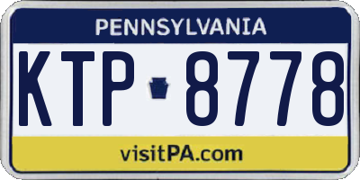 PA license plate KTP8778