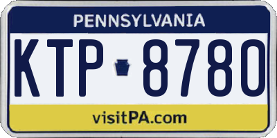 PA license plate KTP8780