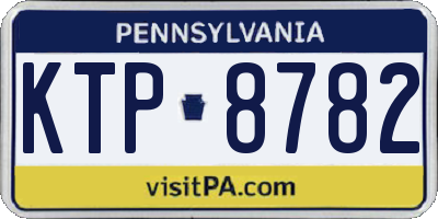 PA license plate KTP8782