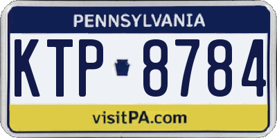 PA license plate KTP8784