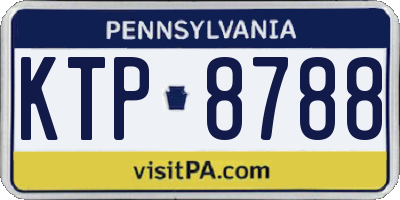 PA license plate KTP8788