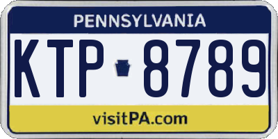 PA license plate KTP8789