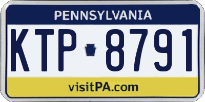 PA license plate KTP8791