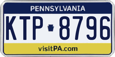 PA license plate KTP8796
