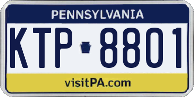 PA license plate KTP8801