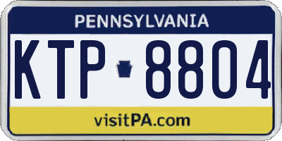 PA license plate KTP8804