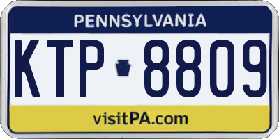 PA license plate KTP8809