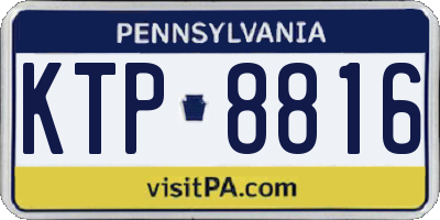 PA license plate KTP8816