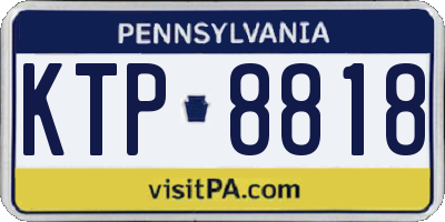 PA license plate KTP8818