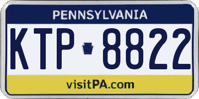 PA license plate KTP8822