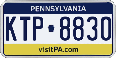 PA license plate KTP8830