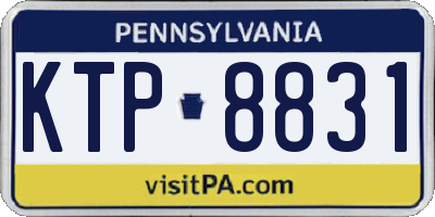 PA license plate KTP8831