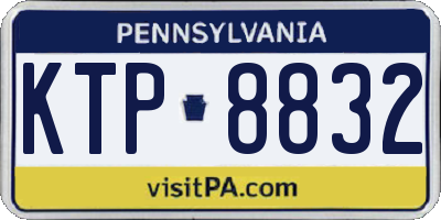 PA license plate KTP8832